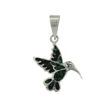 Dije de Opalo con Plata de Colibri Azul