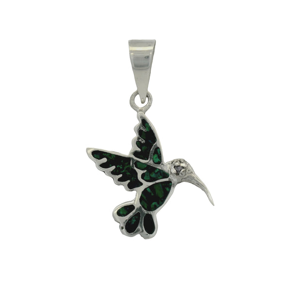 Dije de Opalo con Plata de Colibri Azul