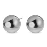 Aretes De Bola De Plata Diamantado