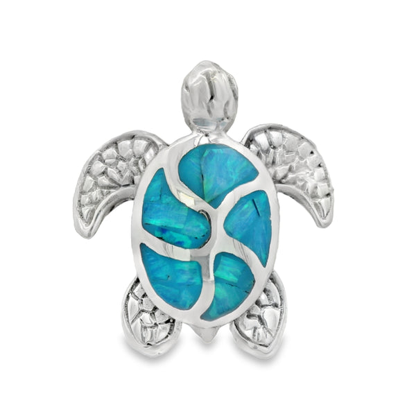 Dije de Plata con Opalo de Tortuga Azul