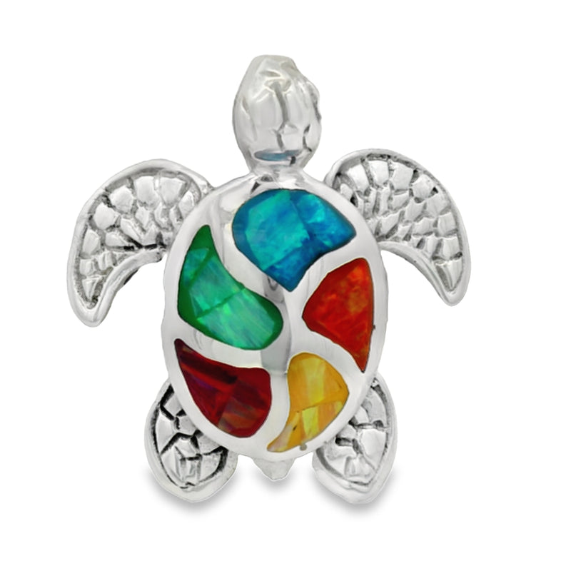 Dije de Plata con Opalo de Tortuga Azul