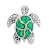 Dije de Plata con Opalo de Tortuga Azul