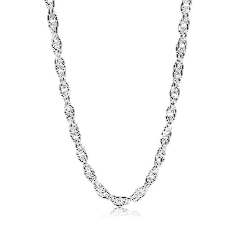Cadena De Plata Eslabón Tipo Cadena De Barco 50 CM