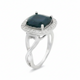 Anillo de Piedras Preciosas Cuadrado