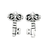 Aretes De Llave De Plata