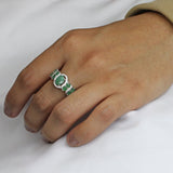 Anillo Piedra Preciosa con Circonia Esmeralda / 6