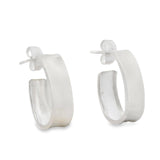 Arete de Plata Grueso y Liso