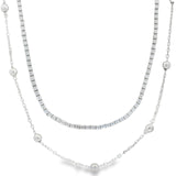 Collar Doble de Tenis con Circonia