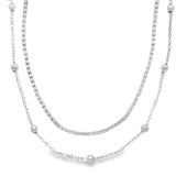 Collar Doble de Tenis con Circonia