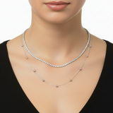 Collar Doble de Tenis con Circonia