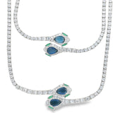 Juego de Vibora con Circonia Tenis Azul