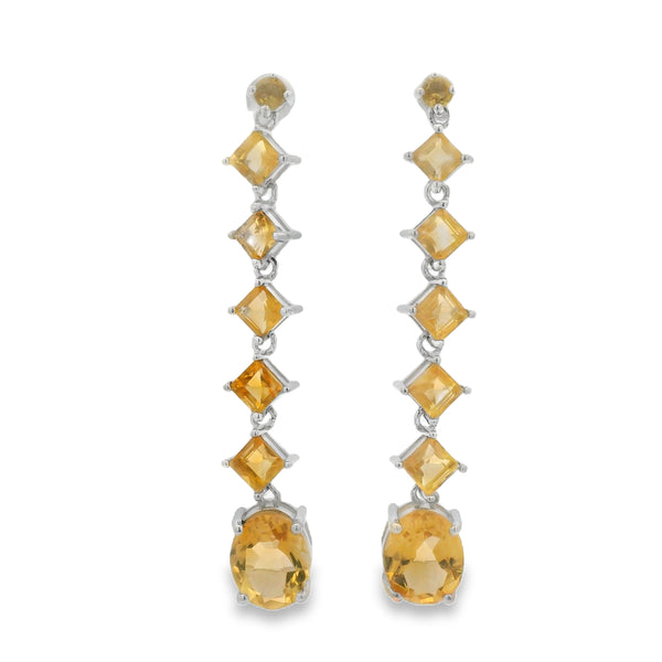 Arete Largo de Piedra Natural Amatista