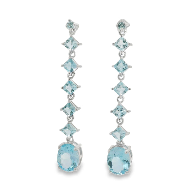 Arete Largo de Piedra Natural Amatista