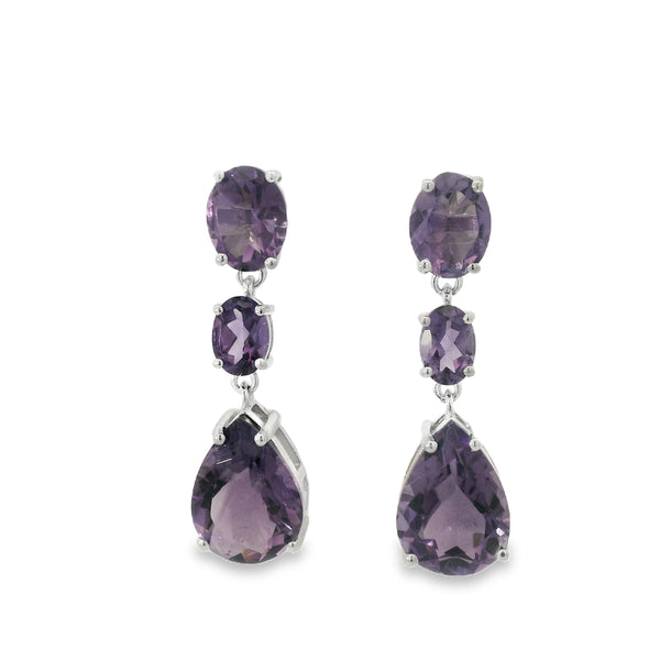 Arete de Piedra Natural de Gota Amatista