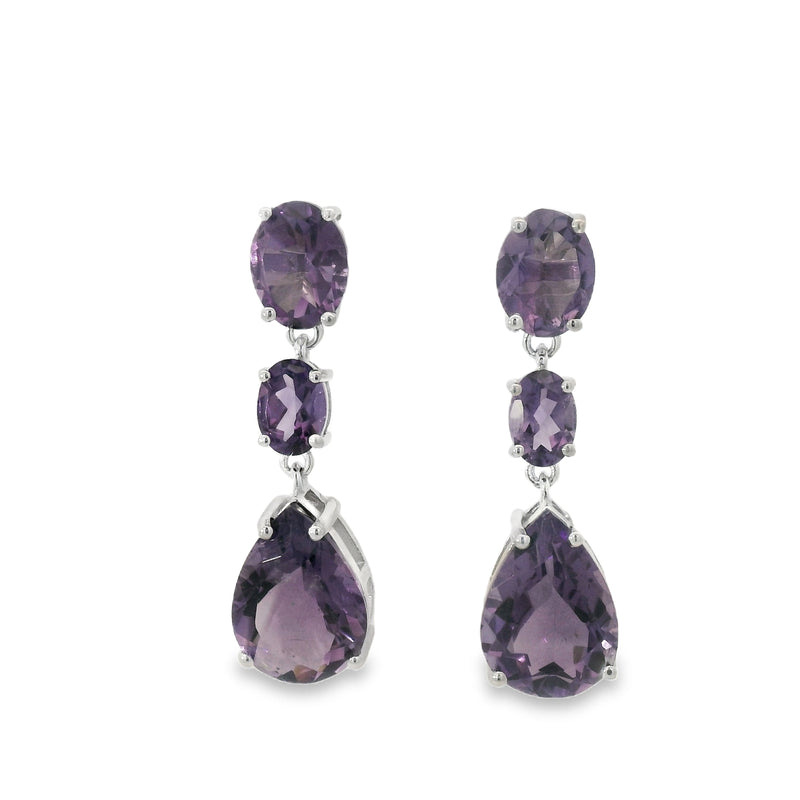 Arete de Piedra Natural de Gota Amatista