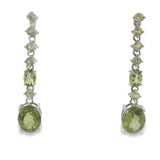 Arete Largo de Piedra Natural Ovalo Amatista