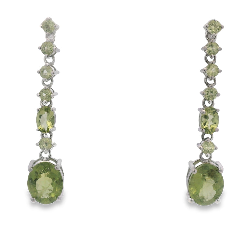 Arete Largo de Piedra Natural Ovalo Amatista