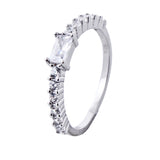 Anillo Solitario Circonia Baguette