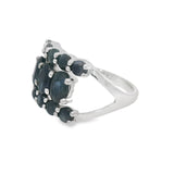 Anillo De Plata Con Piedras Preciosas #7 / Esmeralda