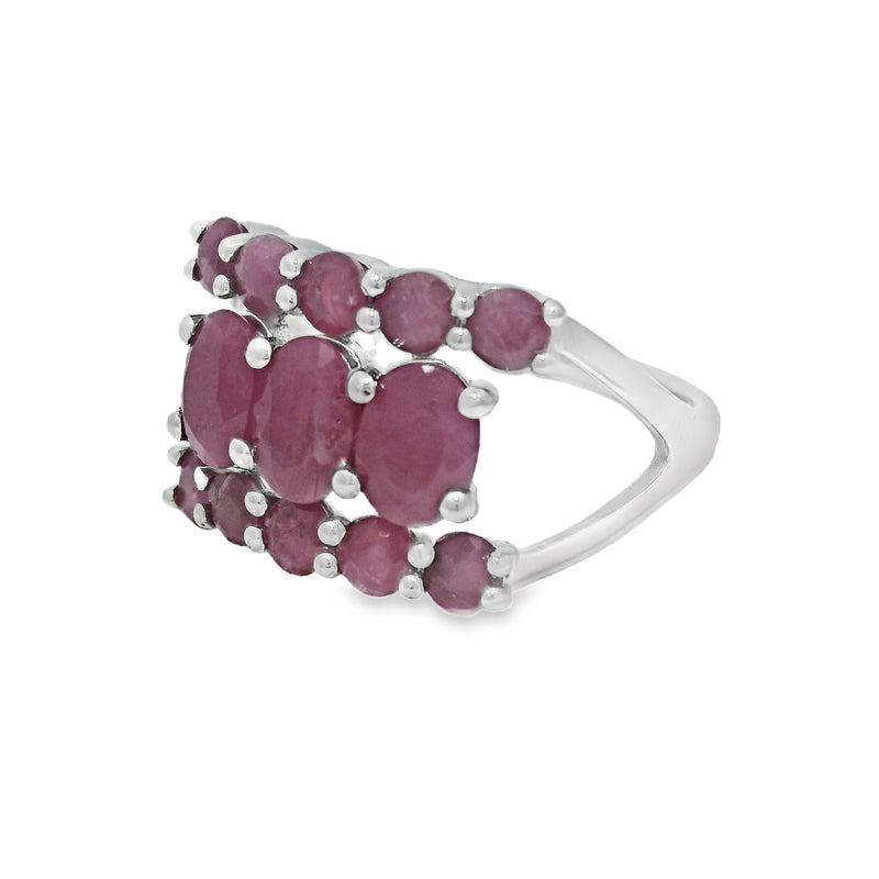 Anillo De Plata Con Piedras Preciosas