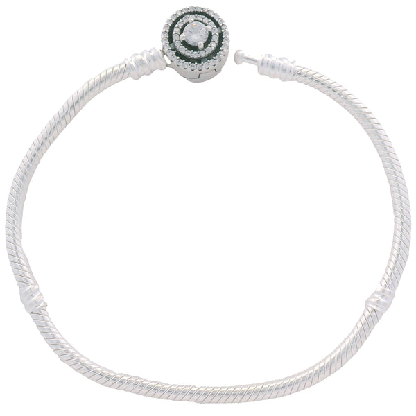 Pulsera para Dijes con Broche de Círculo con Circonia 19 cm