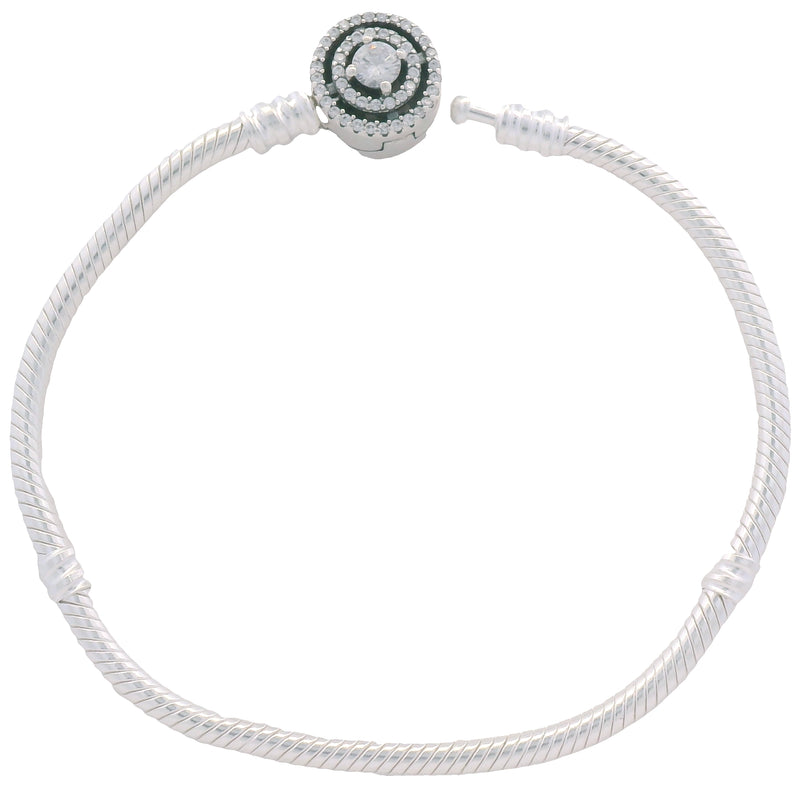 Pulsera para Dijes con Broche de Círculo con Circonia 19 cm