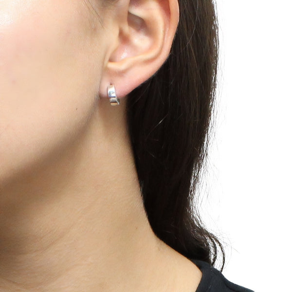Arete de Plata Lisa