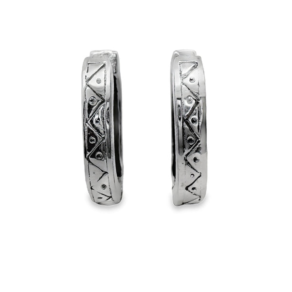 Arete Ovalo Bali de Plata Lisa