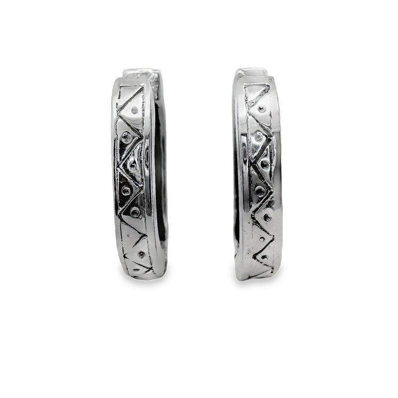 Arete Ovalo Bali de Plata Lisa