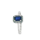 Anillo Rectangular de Piedra Preciosa