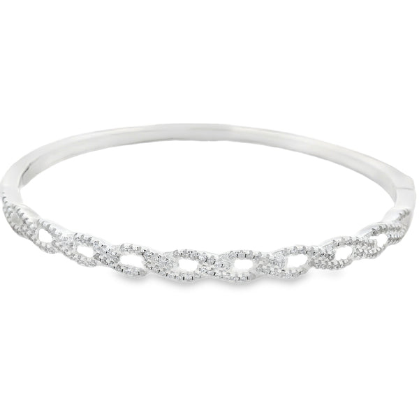 Brazalete de Circonia Trenzado