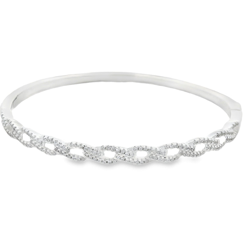 Brazalete de Circonia Trenzado