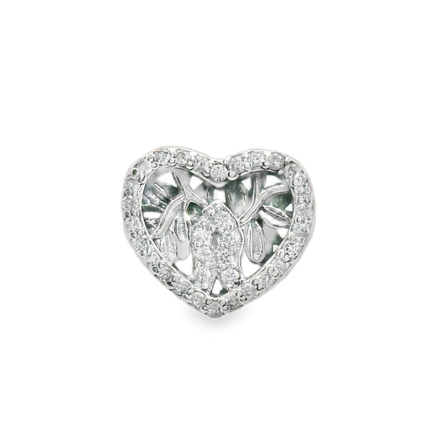 Charm Corazón con Circonias