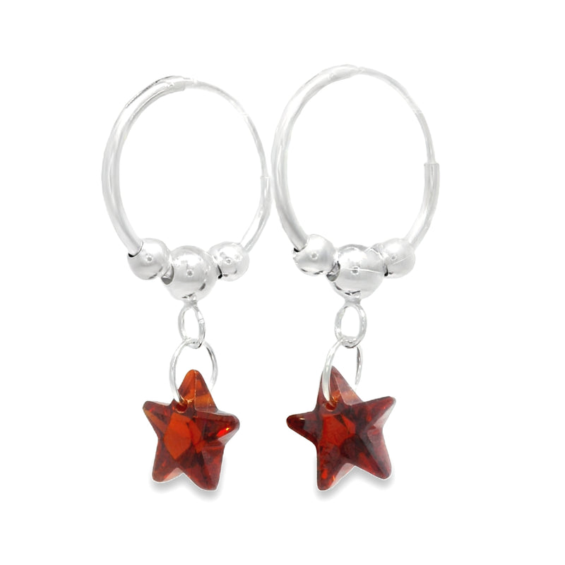 Arracada de Estrella Rojo