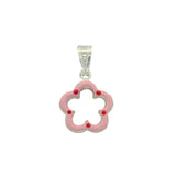 Dije para Pulsera y Collar de Flor Rosa