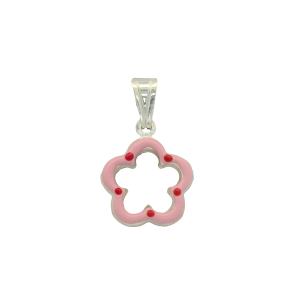 Dije para Pulsera y Collar de Flor Rosa
