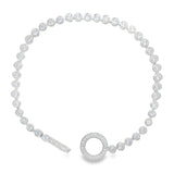 Pulsera de Tenis con Broche de Circonia Cuadrado