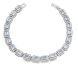 Pulsera De Piedra Natural Topaz Azul