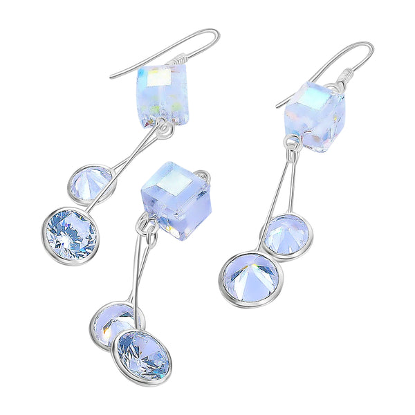 Juego De Plata Con Cristal Y Circonia