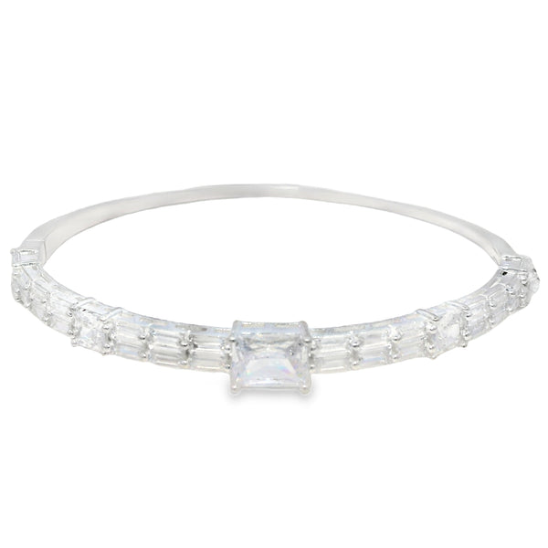 Brazalete de Circonias con Rectángulo de Color Azul