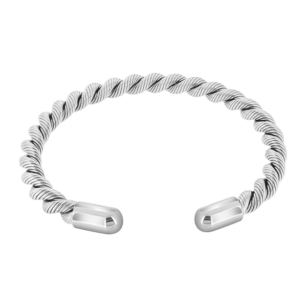 Brazalete Ajustable De Círculo Trenzado Pavonado