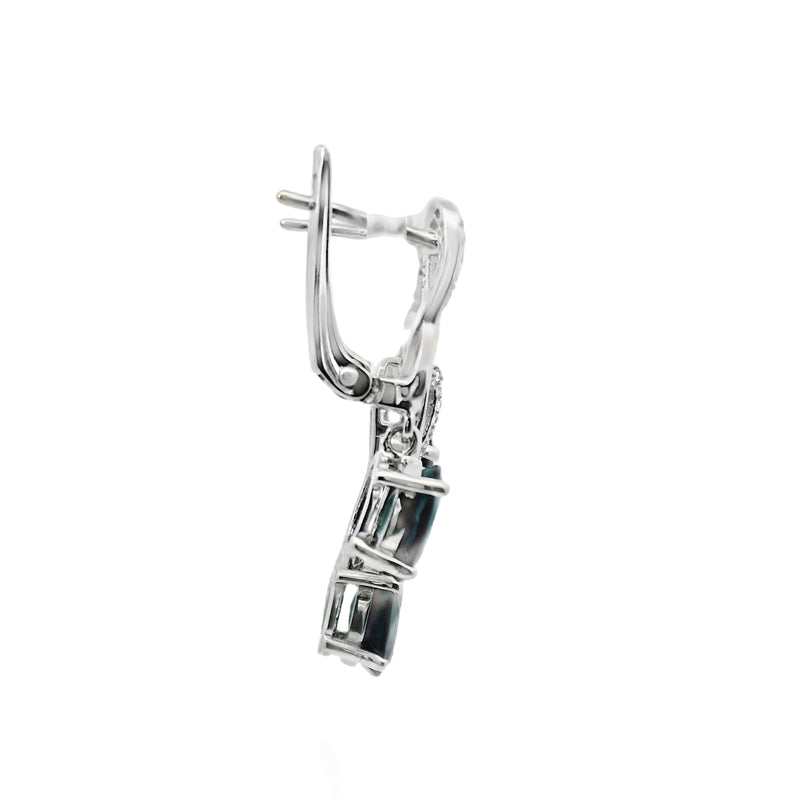 Juego Piedra Natural con Infinito de Circonia Zafiro