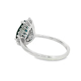 Anillo Piedra Natural Zafiro con Circonia Aguamarina / 8