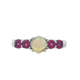 Anillo Rodolita Con Ópalo