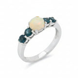 Anillo Zafiro Con Ópalo