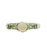 Anillo Peridot Con Ópalo
