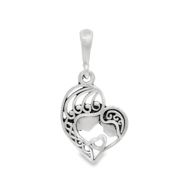 Dije de Corazón Madre e Hija de Plata