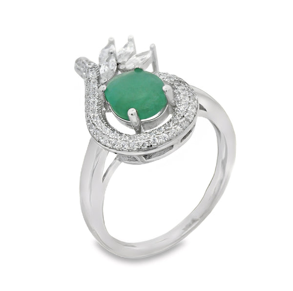 Anillo De Plata Con Piedras Preciosas
