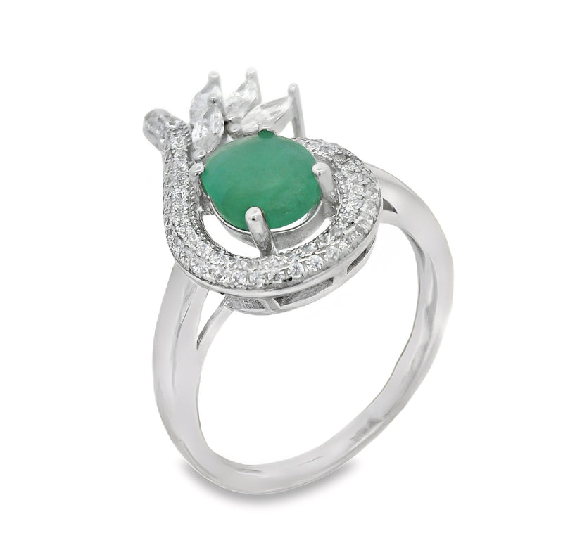 Anillo De Plata Con Piedras Preciosas