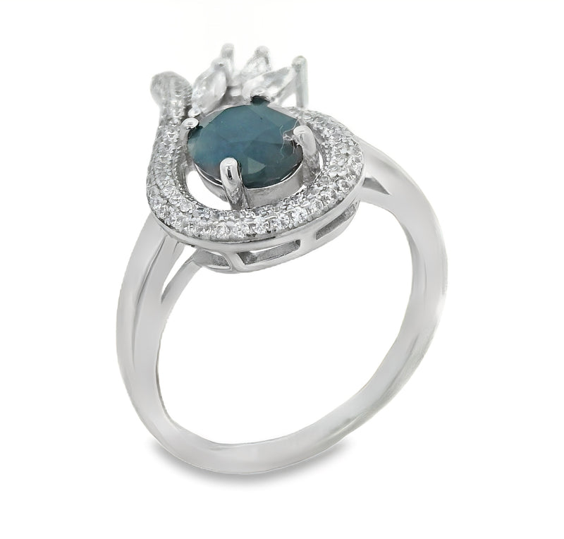 Anillo De Plata Con Piedras Preciosas